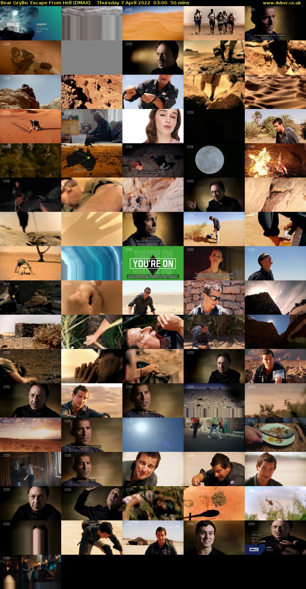 Bear Grylls: Escape From Hell (DMAX) Thursday 7 April 2022 03:00 - 03:50
