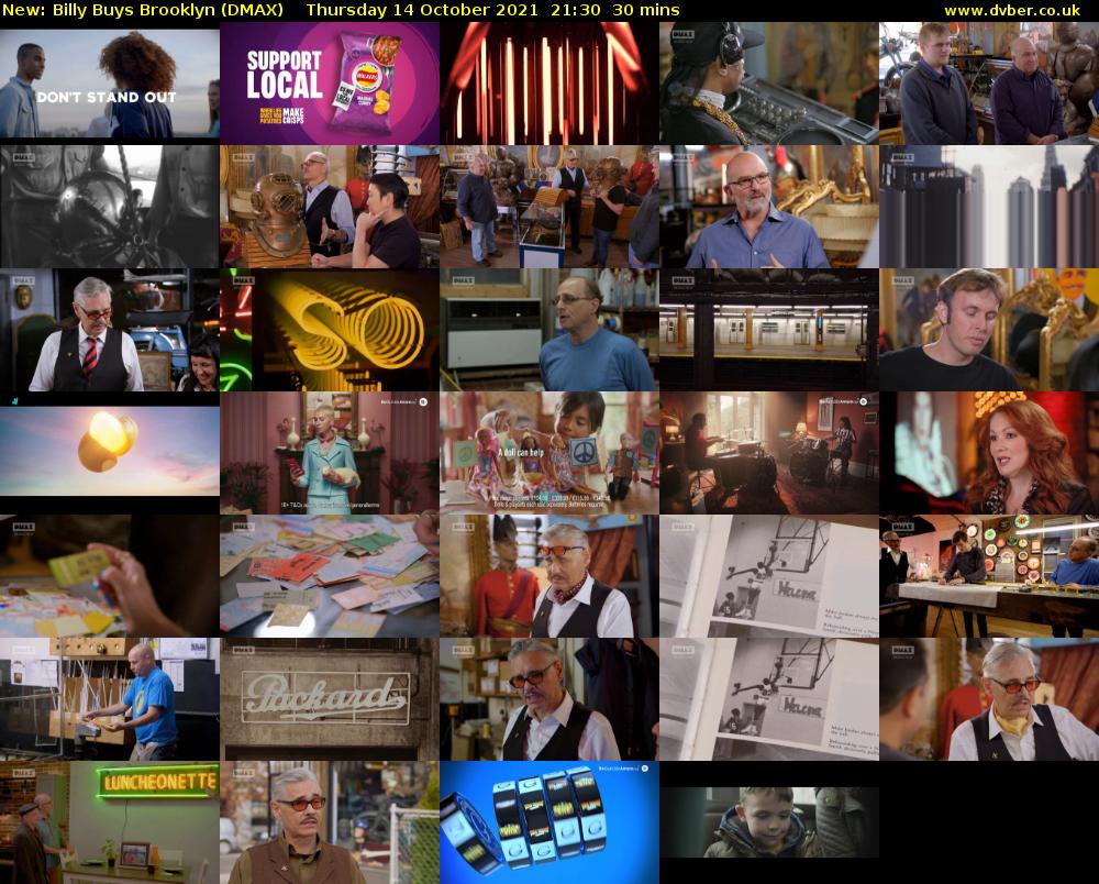 Billy Buys Brooklyn (DMAX) Thursday 14 October 2021 21:30 - 22:00