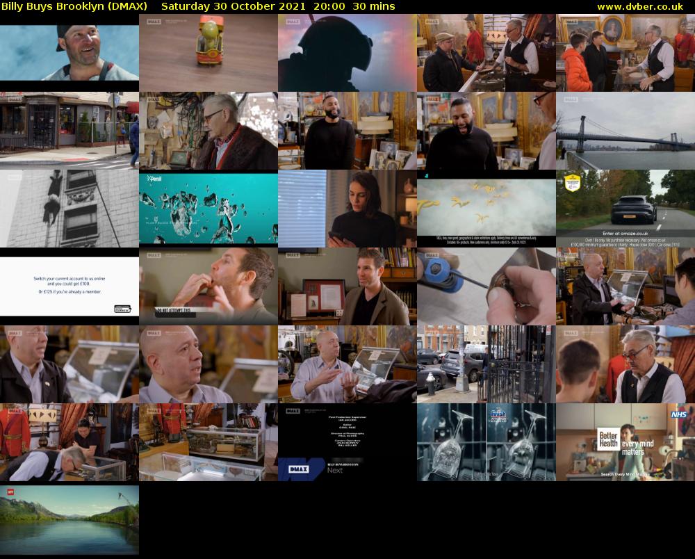 Billy Buys Brooklyn (DMAX) Saturday 30 October 2021 20:00 - 20:30