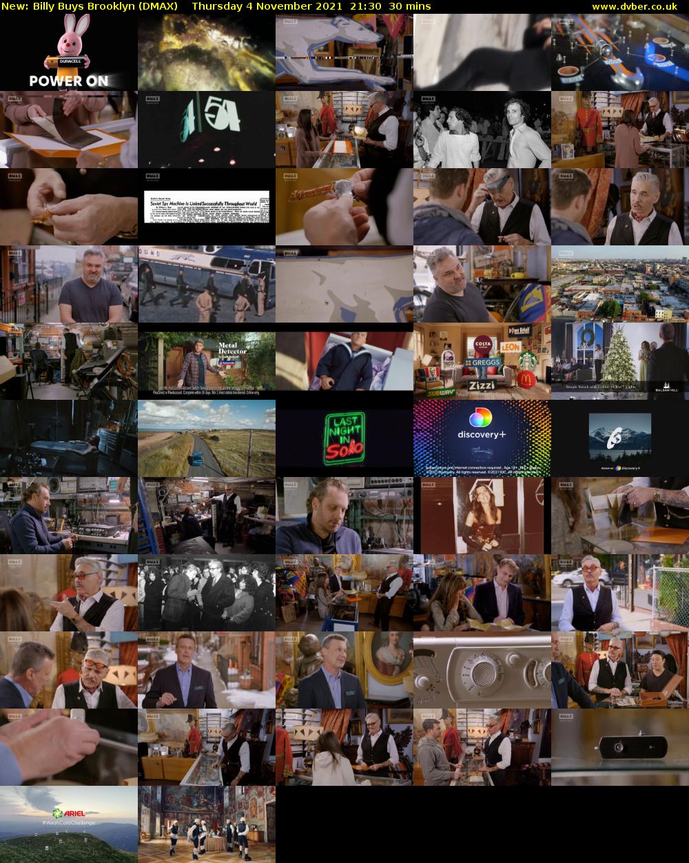 Billy Buys Brooklyn (DMAX) Thursday 4 November 2021 21:30 - 22:00