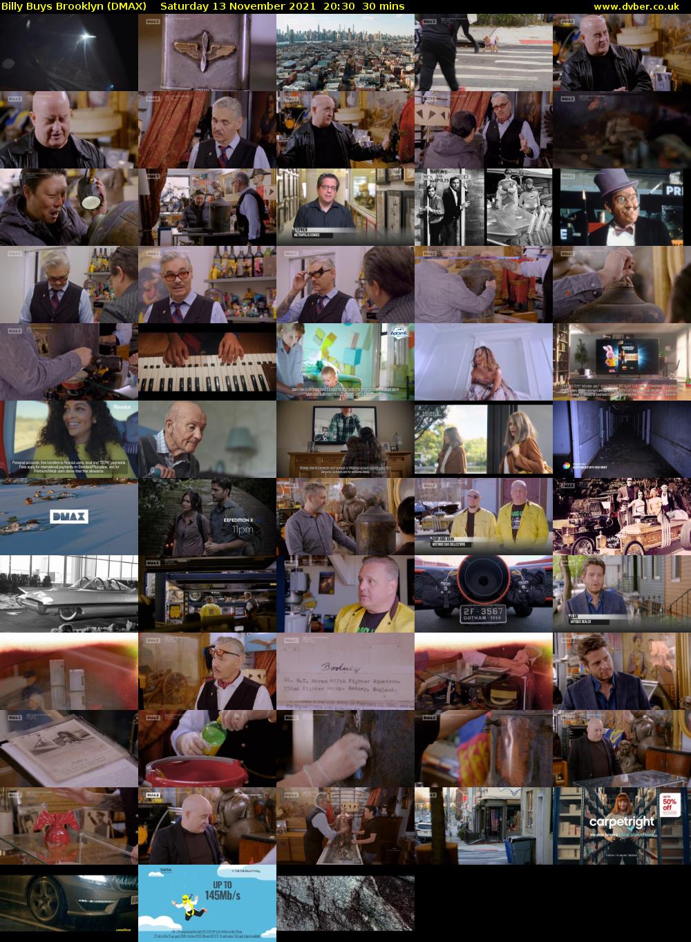 Billy Buys Brooklyn (DMAX) Saturday 13 November 2021 20:30 - 21:00