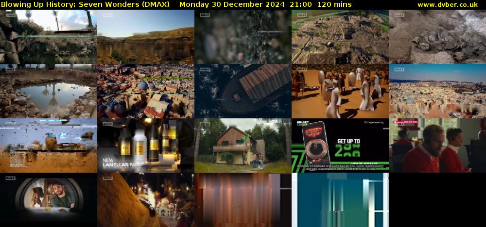 Blowing Up History: Seven Wonders (DMAX) Monday 30 December 2024 21:00 - 23:00