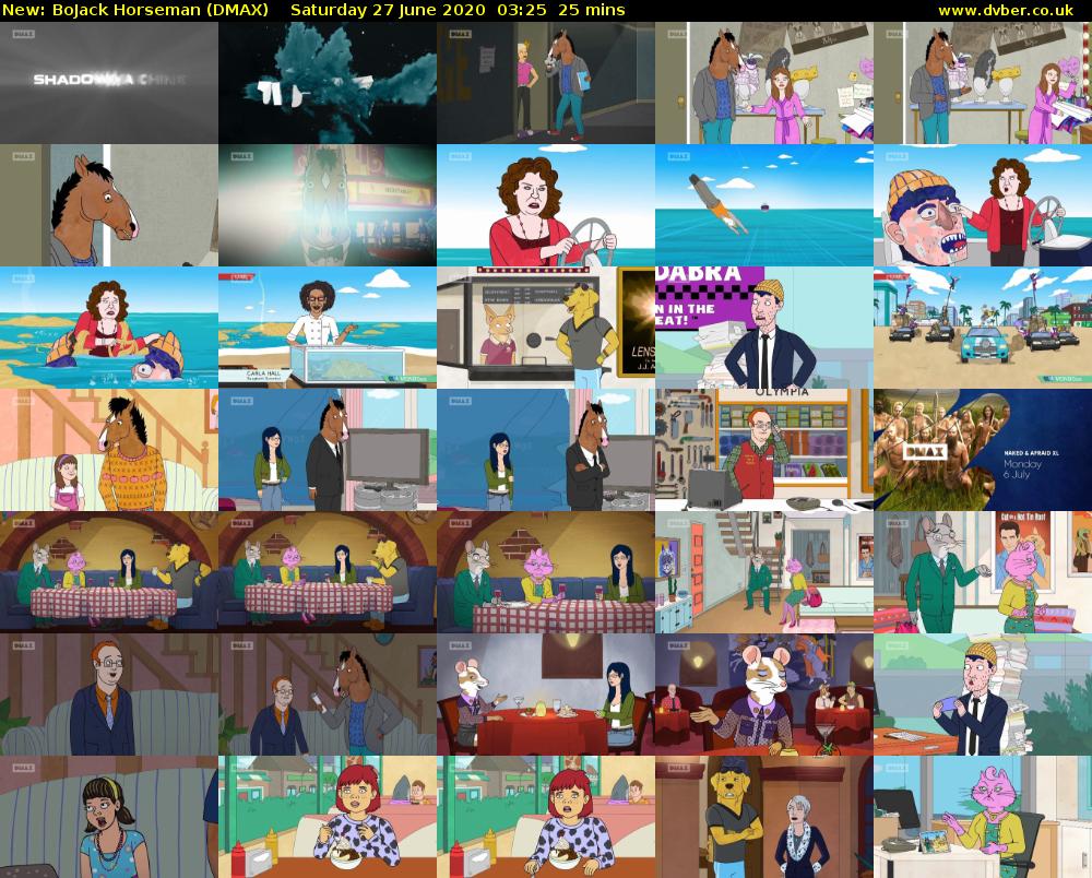 BoJack Horseman (DMAX) Saturday 27 June 2020 03:25 - 03:50