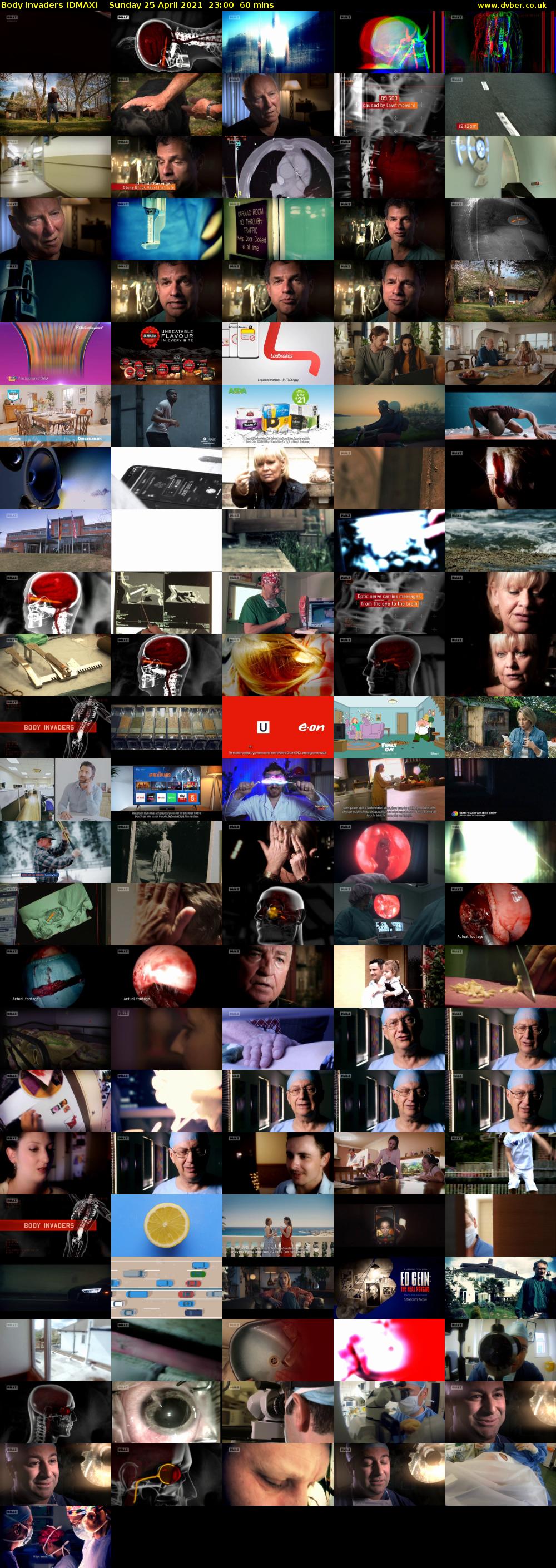 Body Invaders (DMAX) Sunday 25 April 2021 23:00 - 00:00