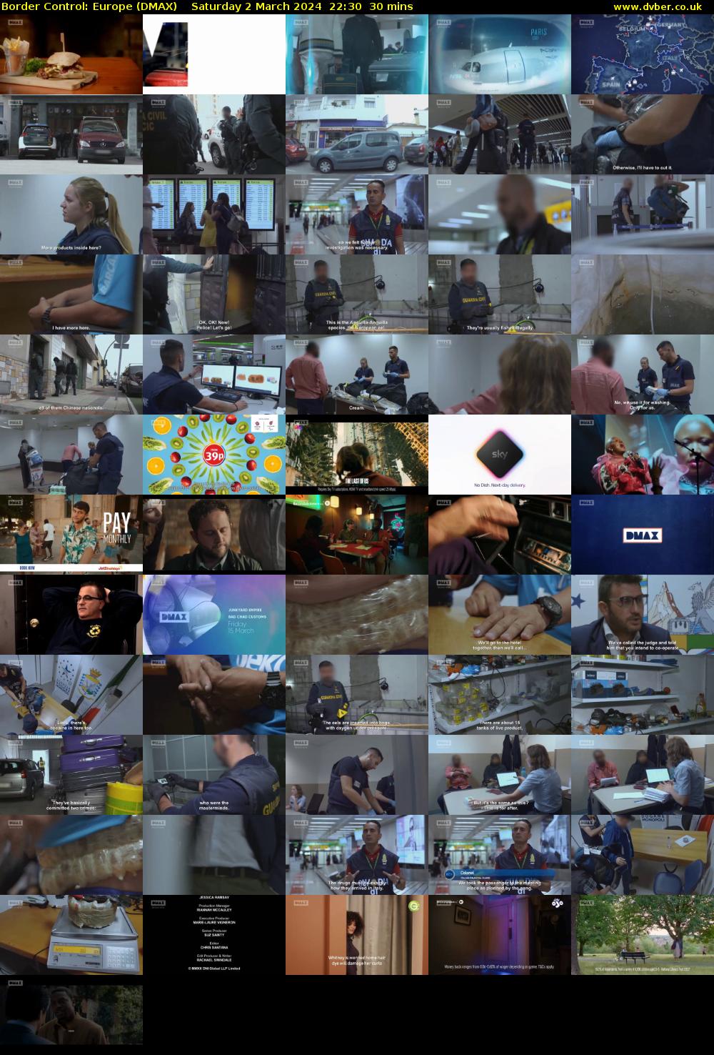 Border Control: Europe (DMAX) Saturday 2 March 2024 22:30 - 23:00