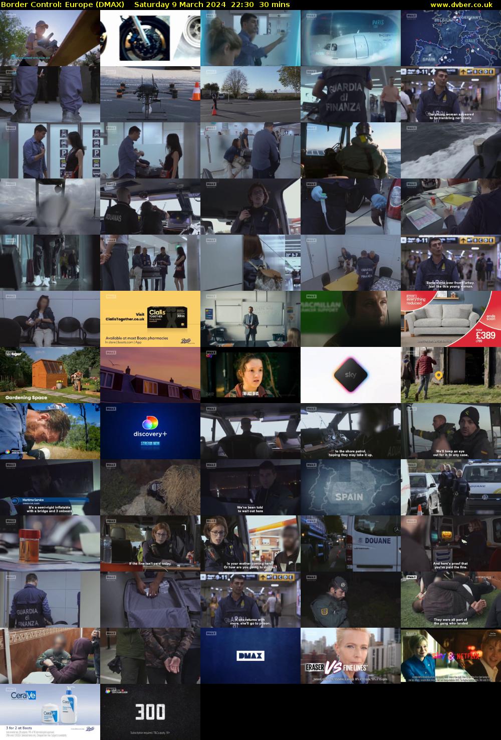 Border Control: Europe (DMAX) Saturday 9 March 2024 22:30 - 23:00