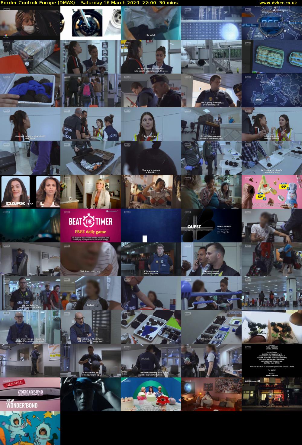 Border Control: Europe (DMAX) Saturday 16 March 2024 22:00 - 22:30