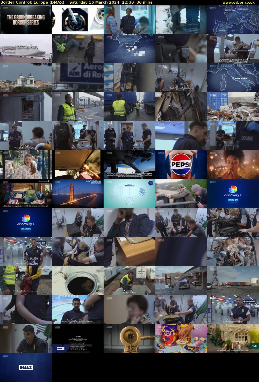 Border Control: Europe (DMAX) Saturday 16 March 2024 22:30 - 23:00