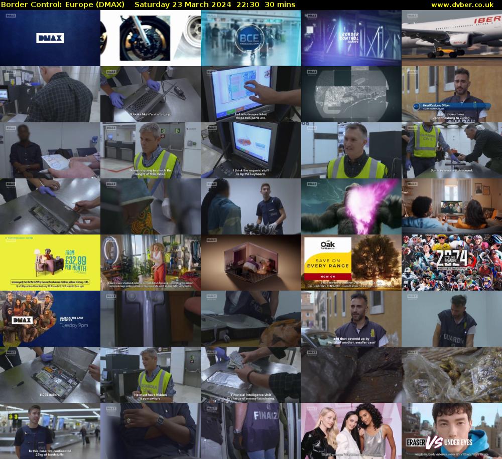 Border Control: Europe (DMAX) Saturday 23 March 2024 22:30 - 23:00