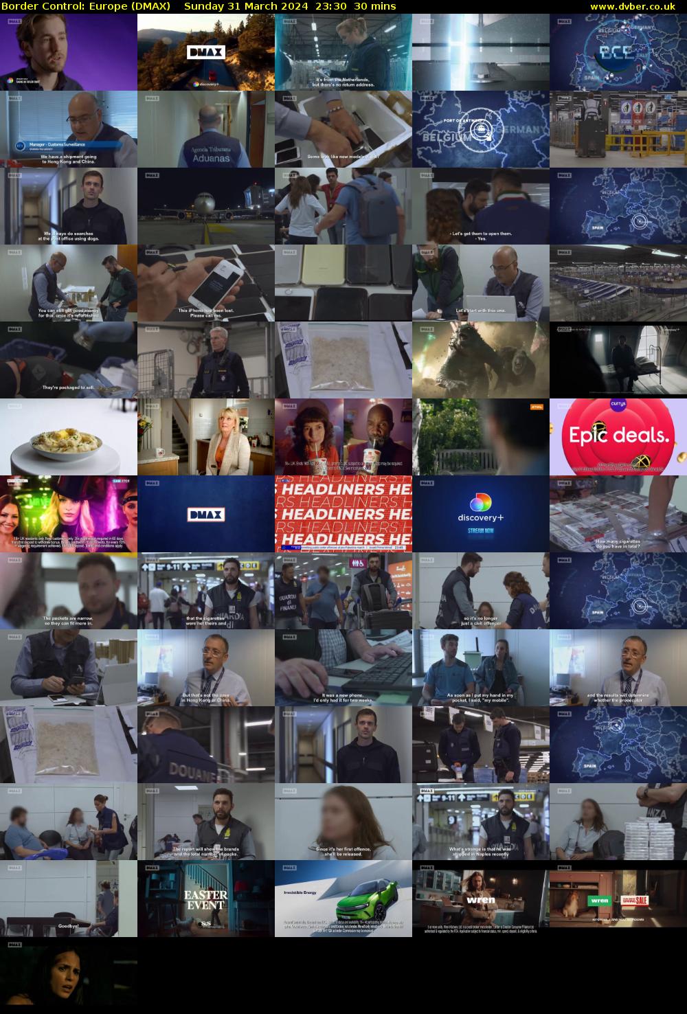 Border Control: Europe (DMAX) Sunday 31 March 2024 23:30 - 00:00