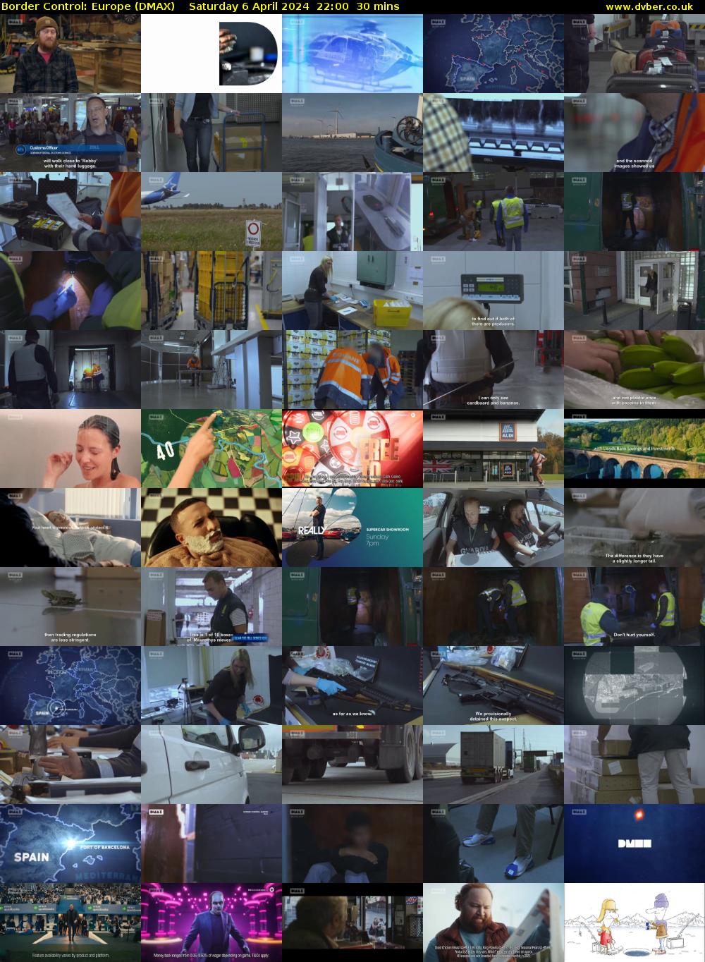 Border Control: Europe (DMAX) Saturday 6 April 2024 22:00 - 22:30