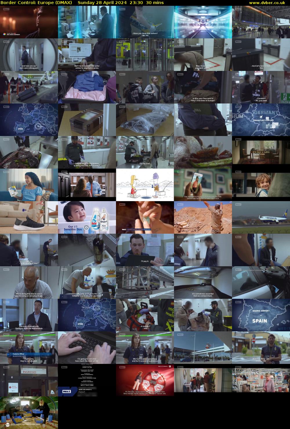 Border Control: Europe (DMAX) Sunday 28 April 2024 23:30 - 00:00