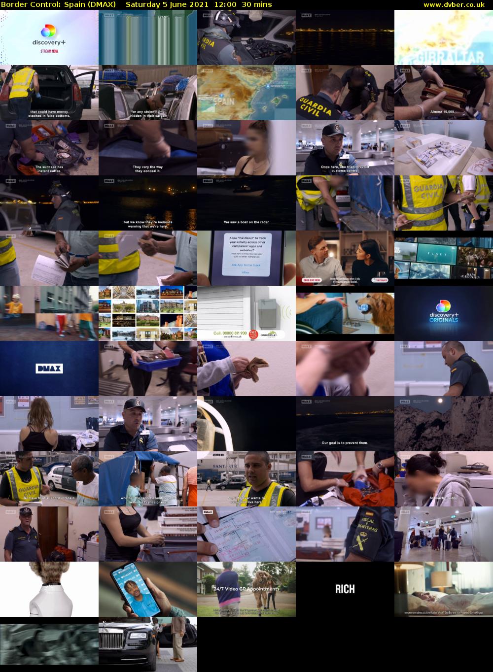 Border Control: Spain (DMAX) Saturday 5 June 2021 12:00 - 12:30
