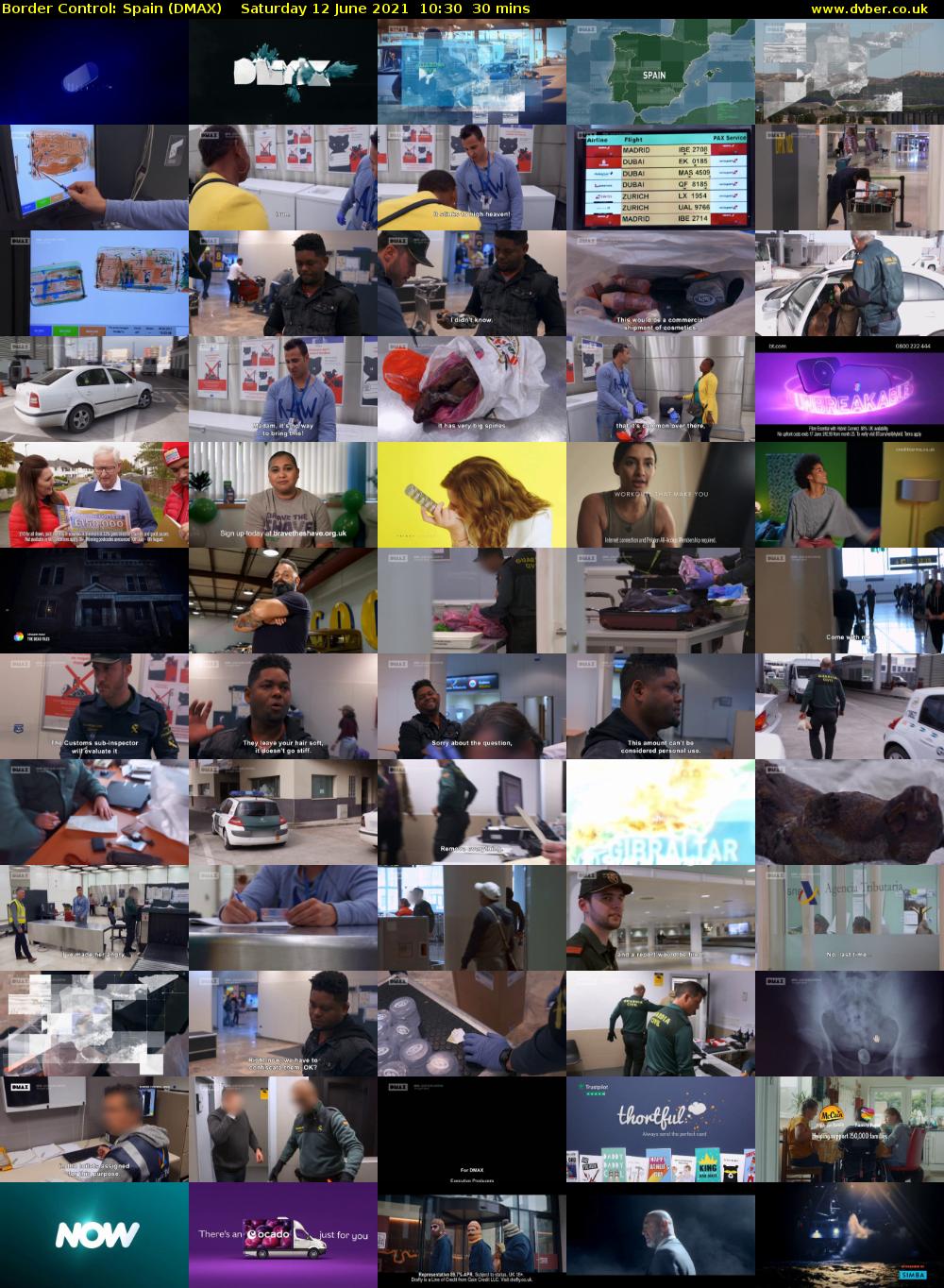 Border Control: Spain (DMAX) Saturday 12 June 2021 10:30 - 11:00