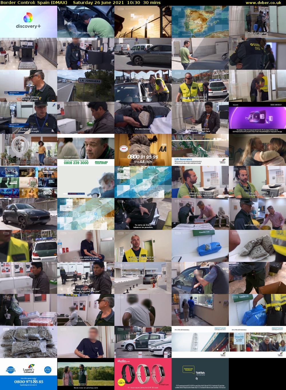 Border Control: Spain (DMAX) Saturday 26 June 2021 10:30 - 11:00