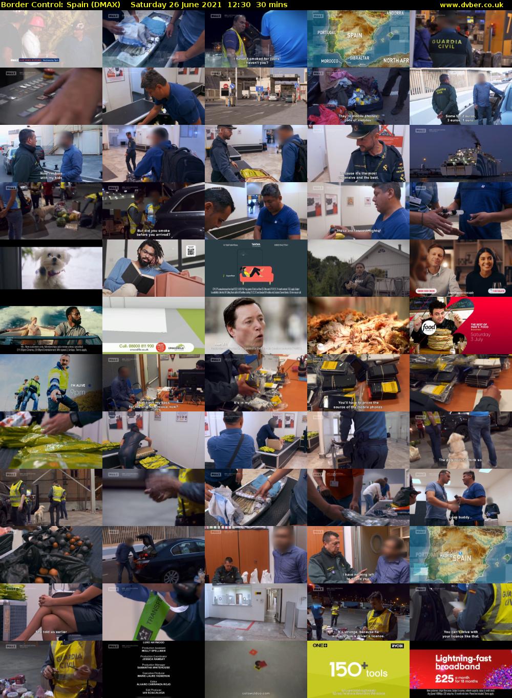 Border Control: Spain (DMAX) Saturday 26 June 2021 12:30 - 13:00