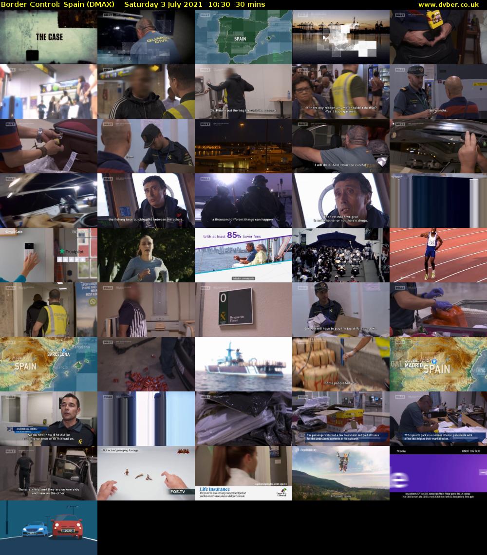 Border Control: Spain (DMAX) Saturday 3 July 2021 10:30 - 11:00