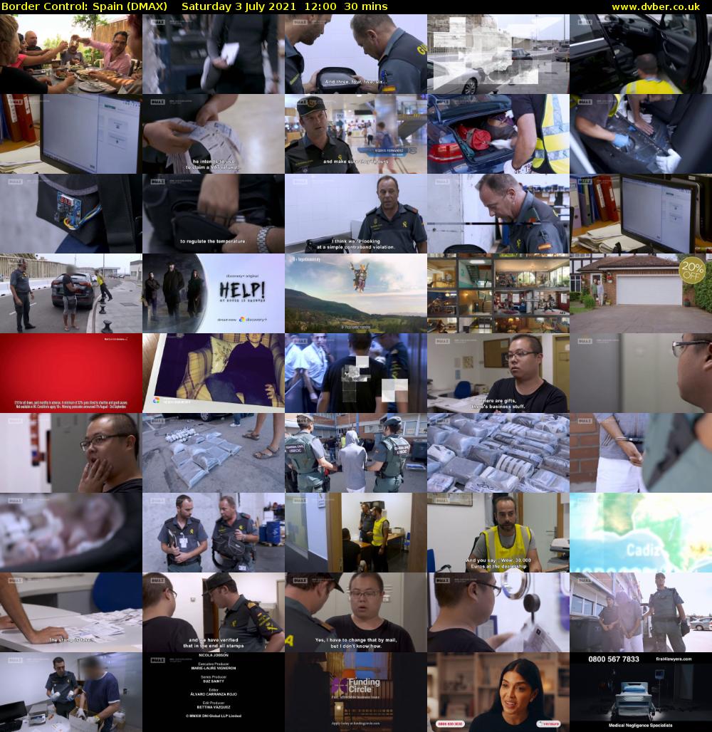 Border Control: Spain (DMAX) Saturday 3 July 2021 12:00 - 12:30