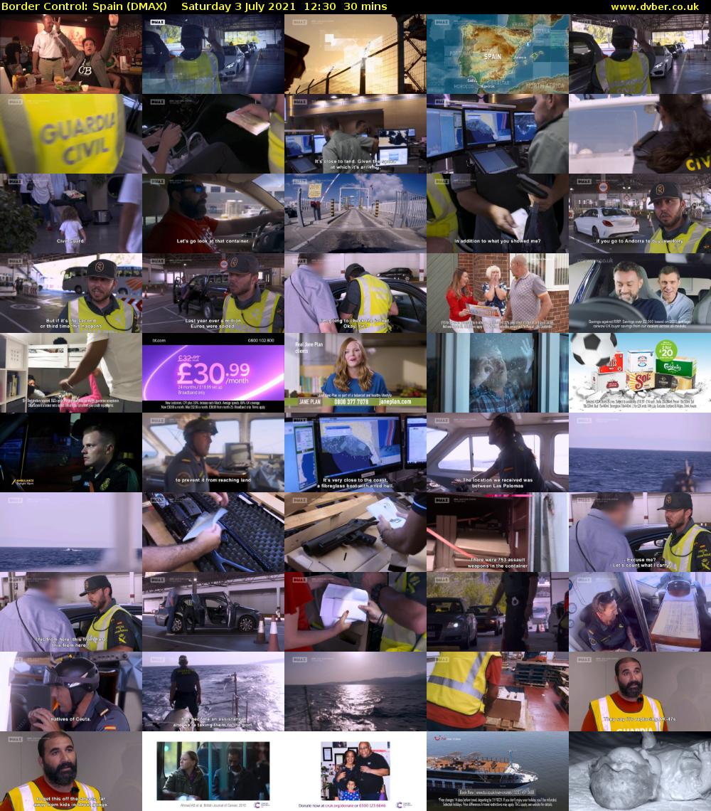 Border Control: Spain (DMAX) Saturday 3 July 2021 12:30 - 13:00