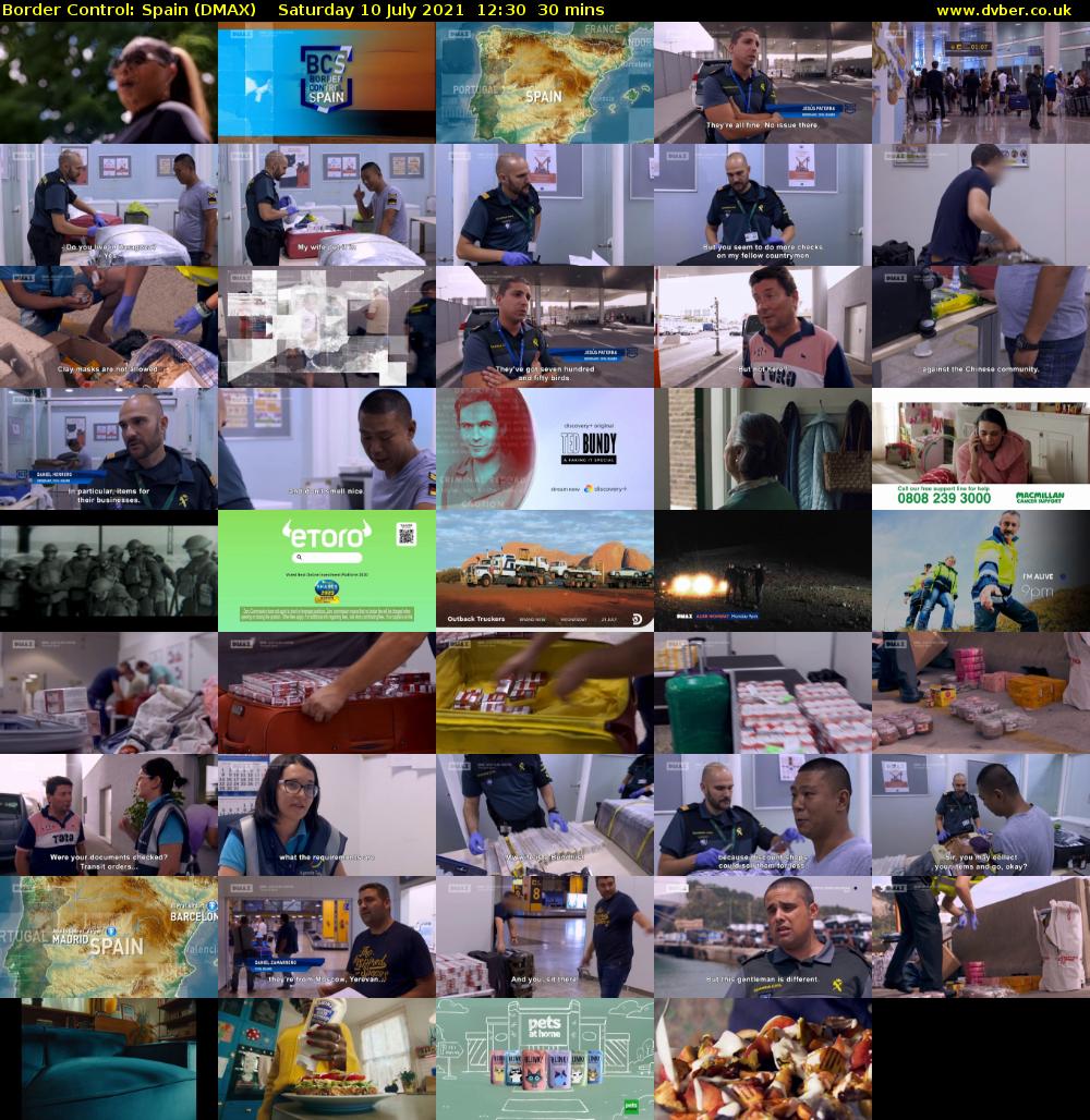 Border Control: Spain (DMAX) Saturday 10 July 2021 12:30 - 13:00