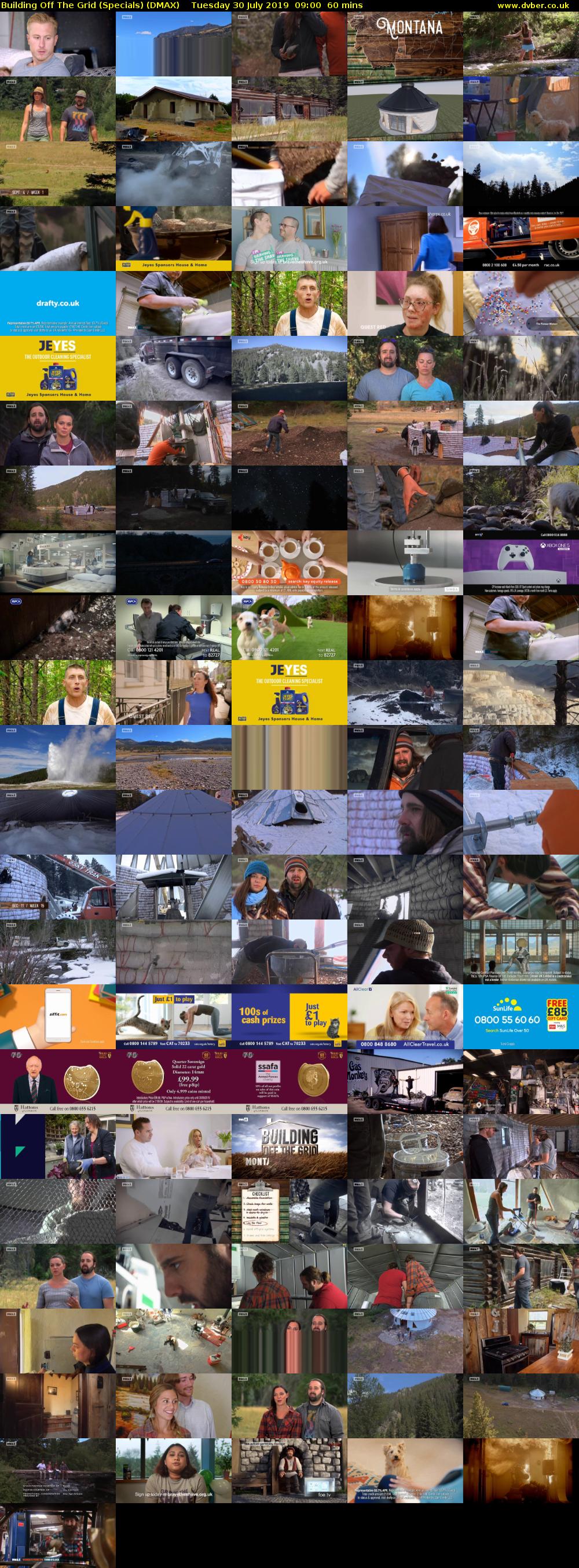 Building Off The Grid (Specials) (DMAX) Tuesday 30 July 2019 09:00 - 10:00