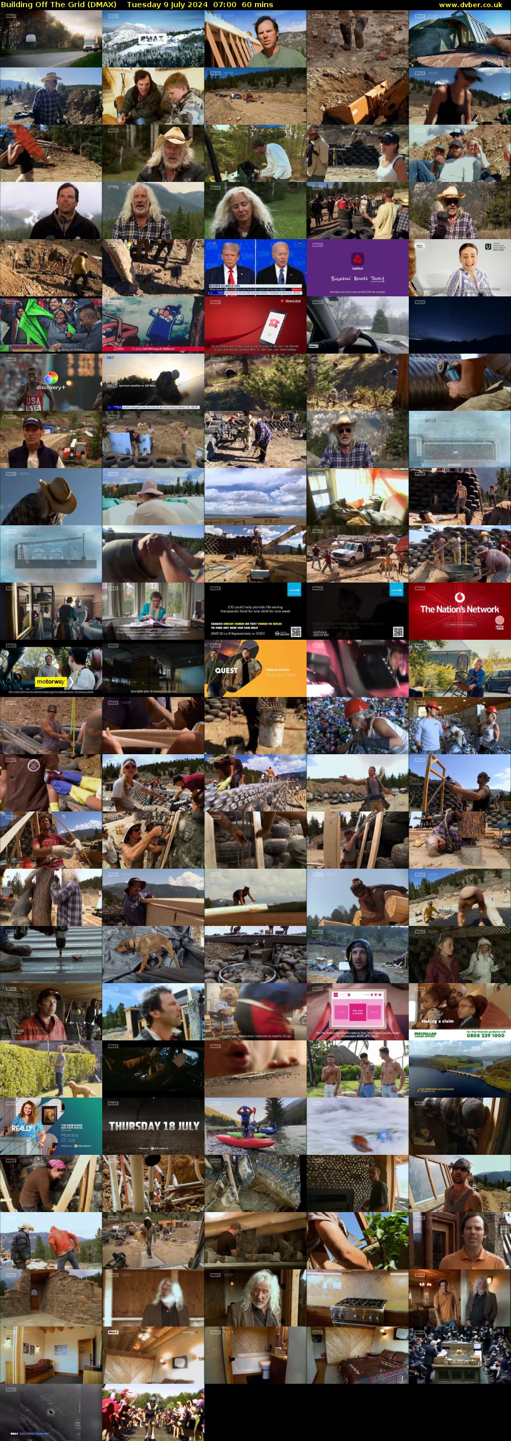 Building Off The Grid (DMAX) Tuesday 9 July 2024 07:00 - 08:00