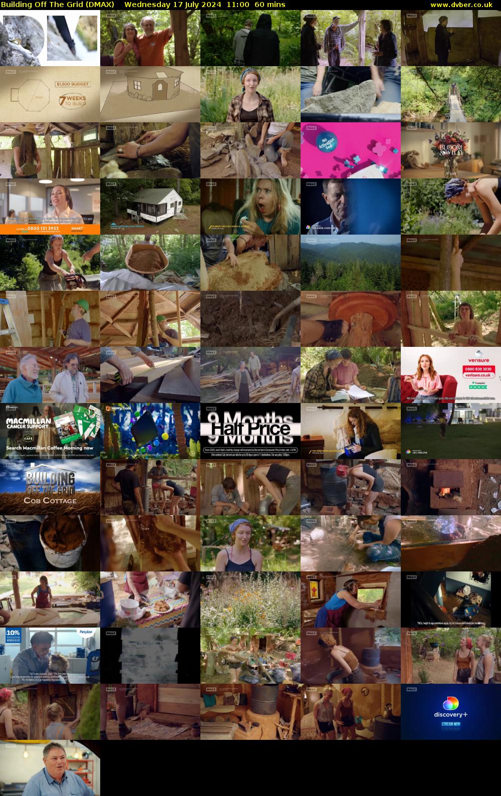 Building Off The Grid (DMAX) Wednesday 17 July 2024 11:00 - 12:00