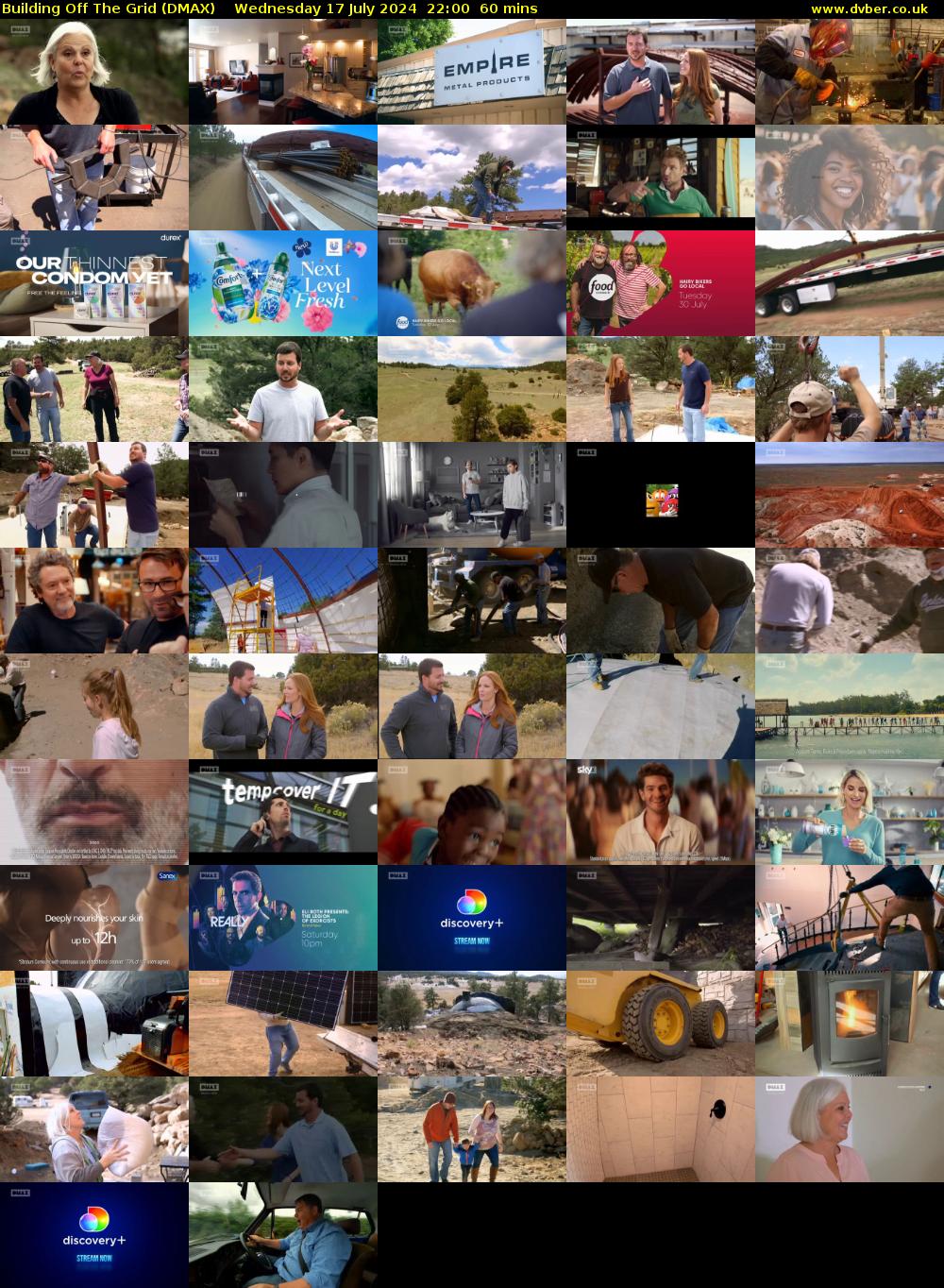 Building Off The Grid (DMAX) Wednesday 17 July 2024 22:00 - 23:00
