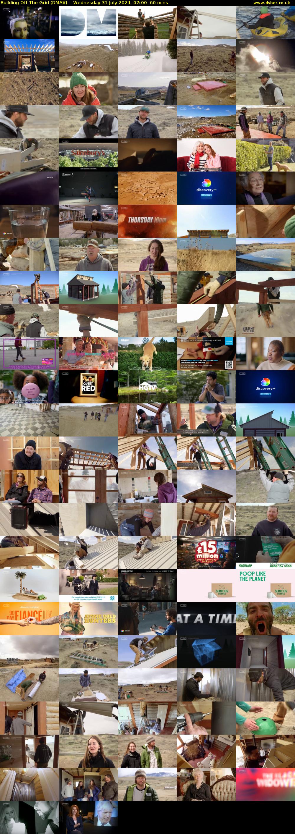 Building Off The Grid (DMAX) Wednesday 31 July 2024 07:00 - 08:00