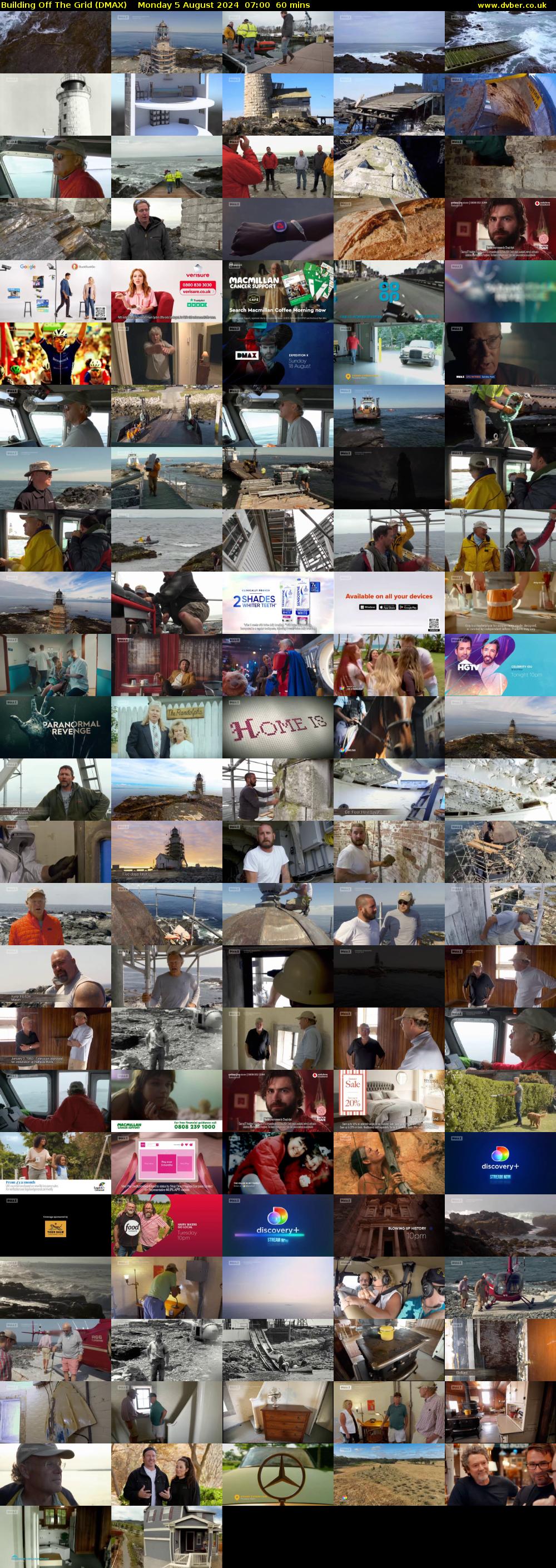 Building Off The Grid (DMAX) Monday 5 August 2024 07:00 - 08:00