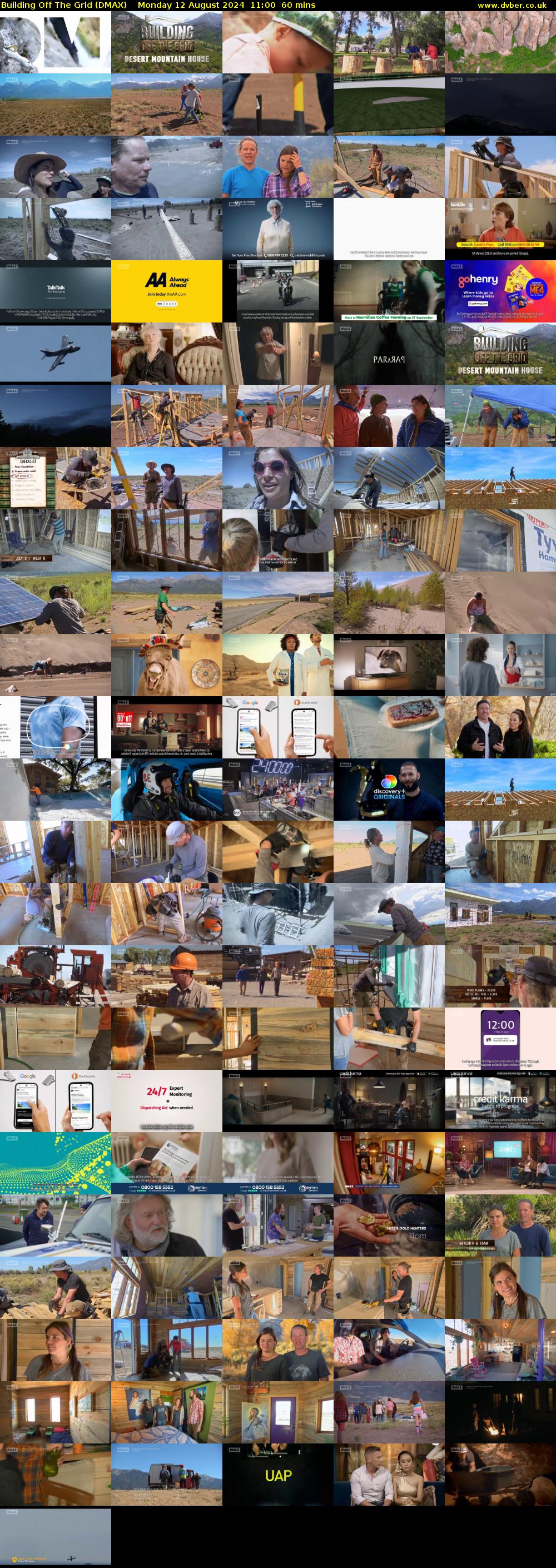 Building Off The Grid (DMAX) Monday 12 August 2024 11:00 - 12:00