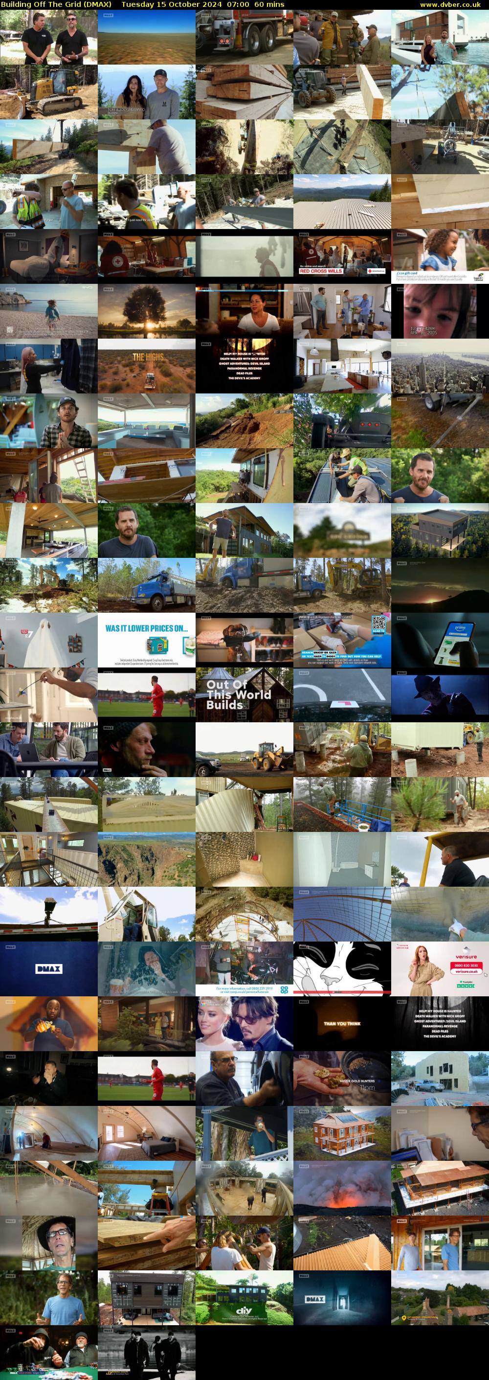 Building Off The Grid (DMAX) Tuesday 15 October 2024 07:00 - 08:00