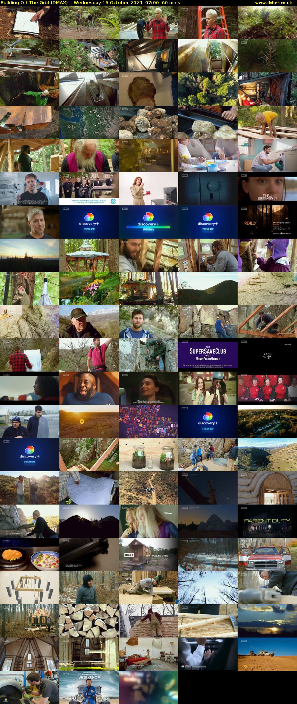 Building Off The Grid (DMAX) Wednesday 16 October 2024 07:00 - 08:00