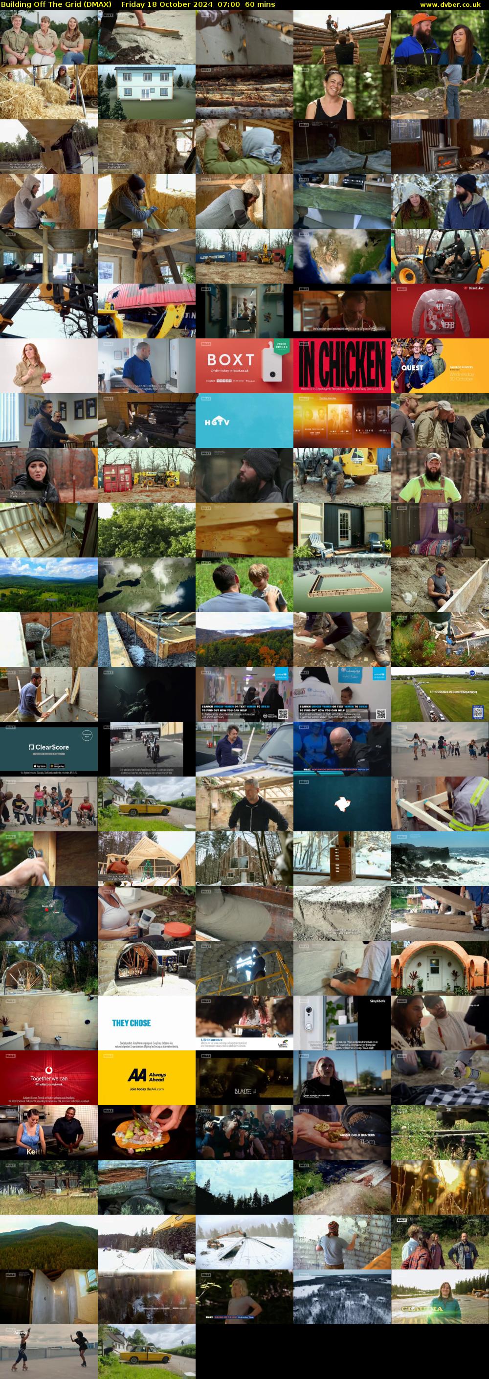 Building Off The Grid (DMAX) Friday 18 October 2024 07:00 - 08:00