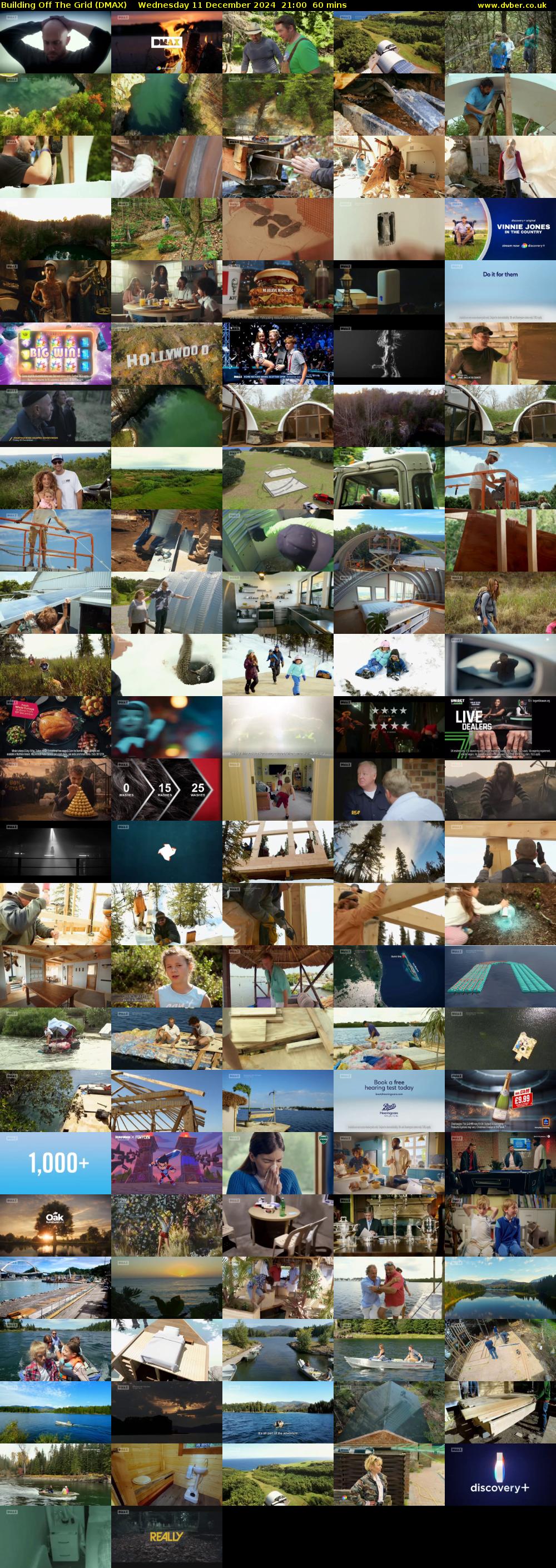 Building Off The Grid (DMAX) Wednesday 11 December 2024 21:00 - 22:00