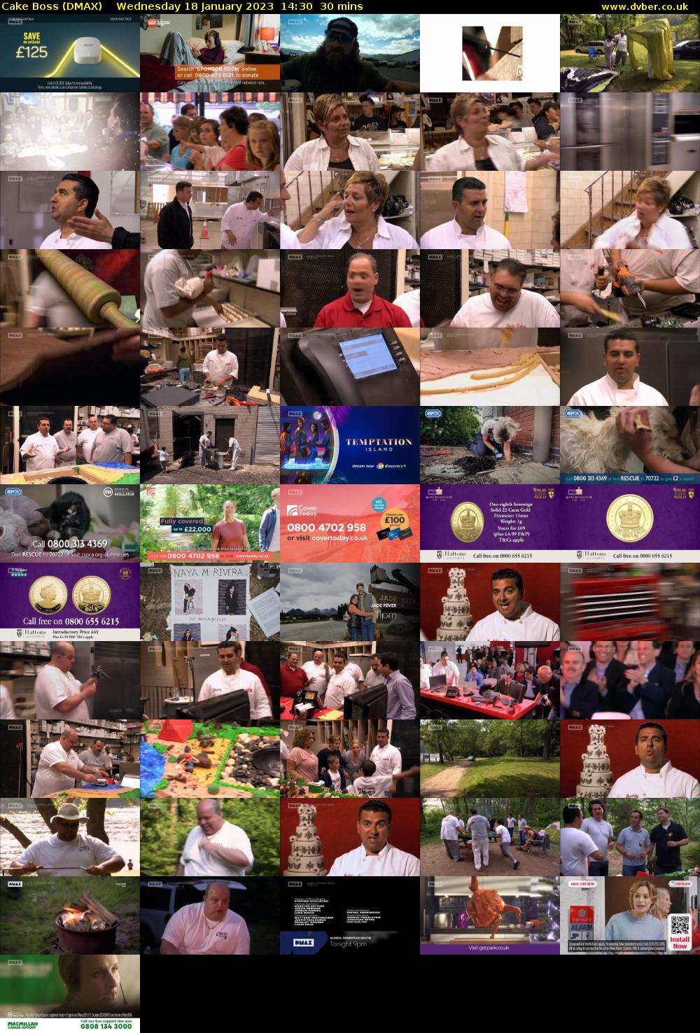 Cake Boss (DMAX) Wednesday 18 January 2023 14:30 - 15:00
