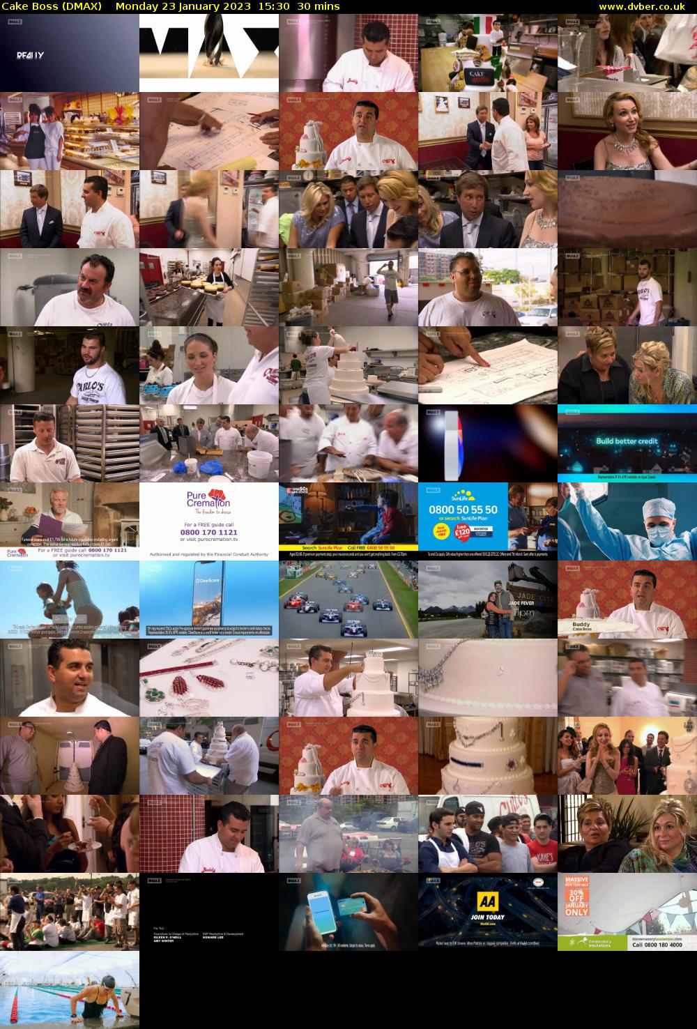Cake Boss (DMAX) Monday 23 January 2023 15:30 - 16:00