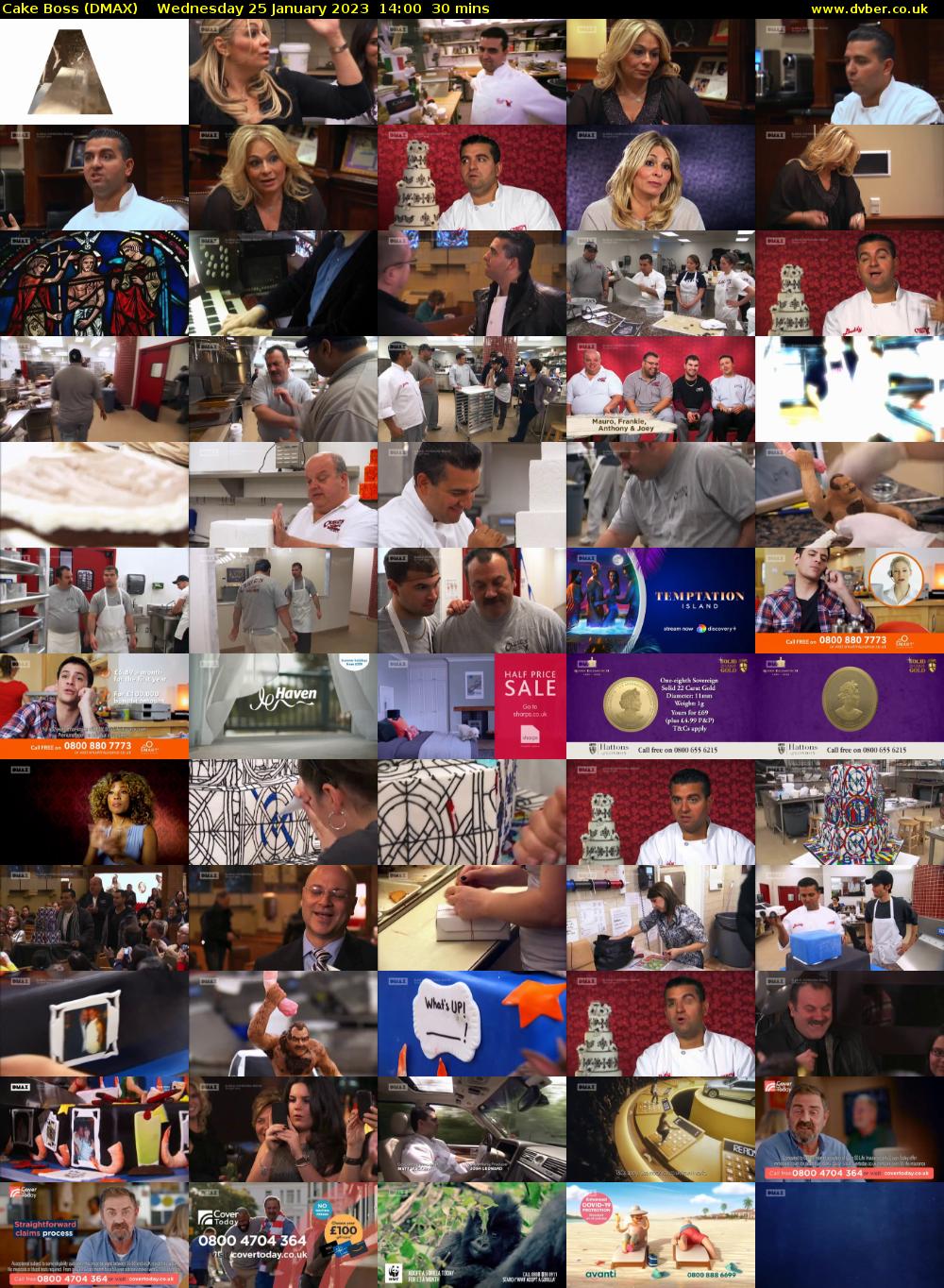 Cake Boss (DMAX) Wednesday 25 January 2023 14:00 - 14:30