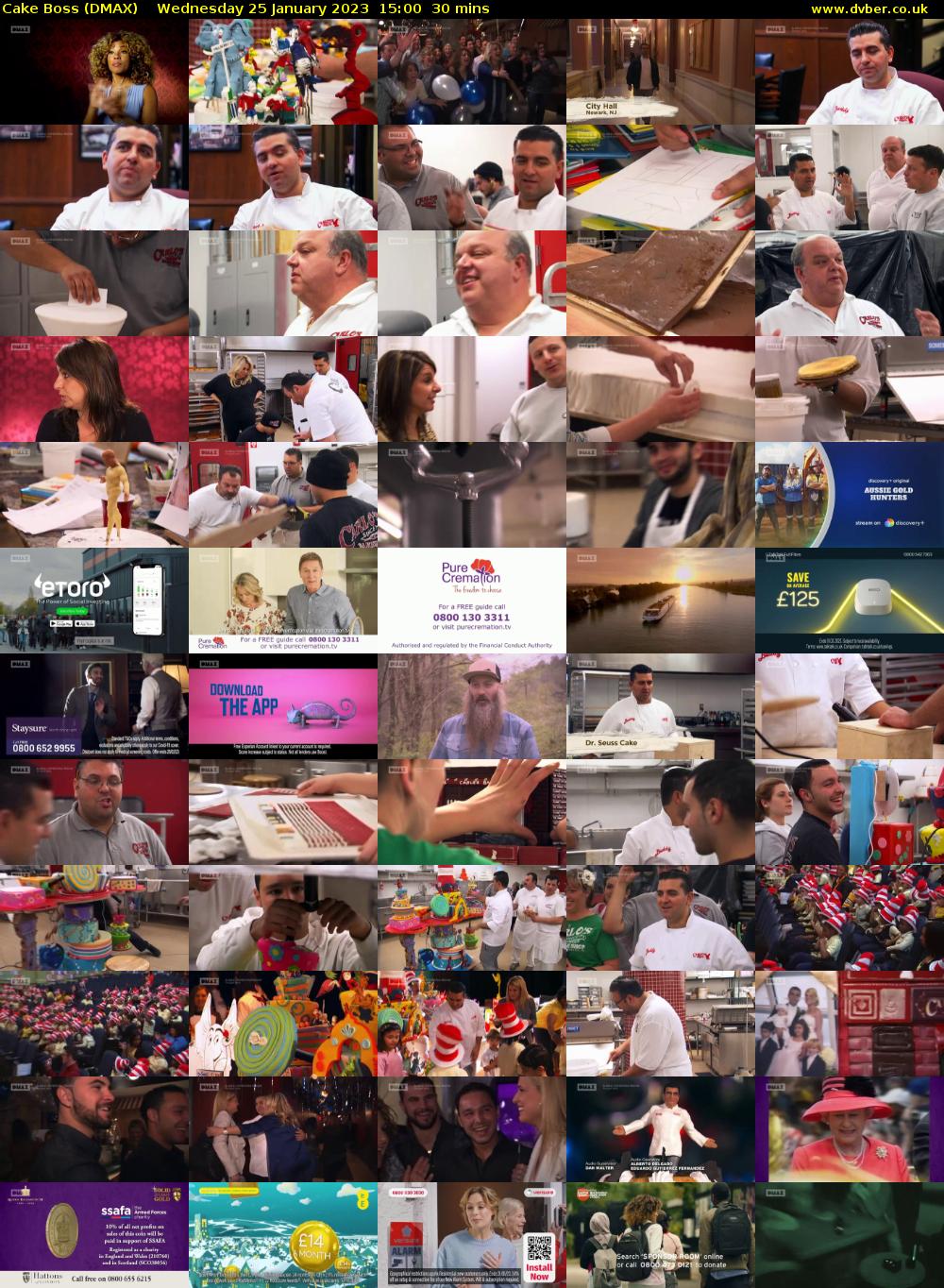 Cake Boss (DMAX) Wednesday 25 January 2023 15:00 - 15:30