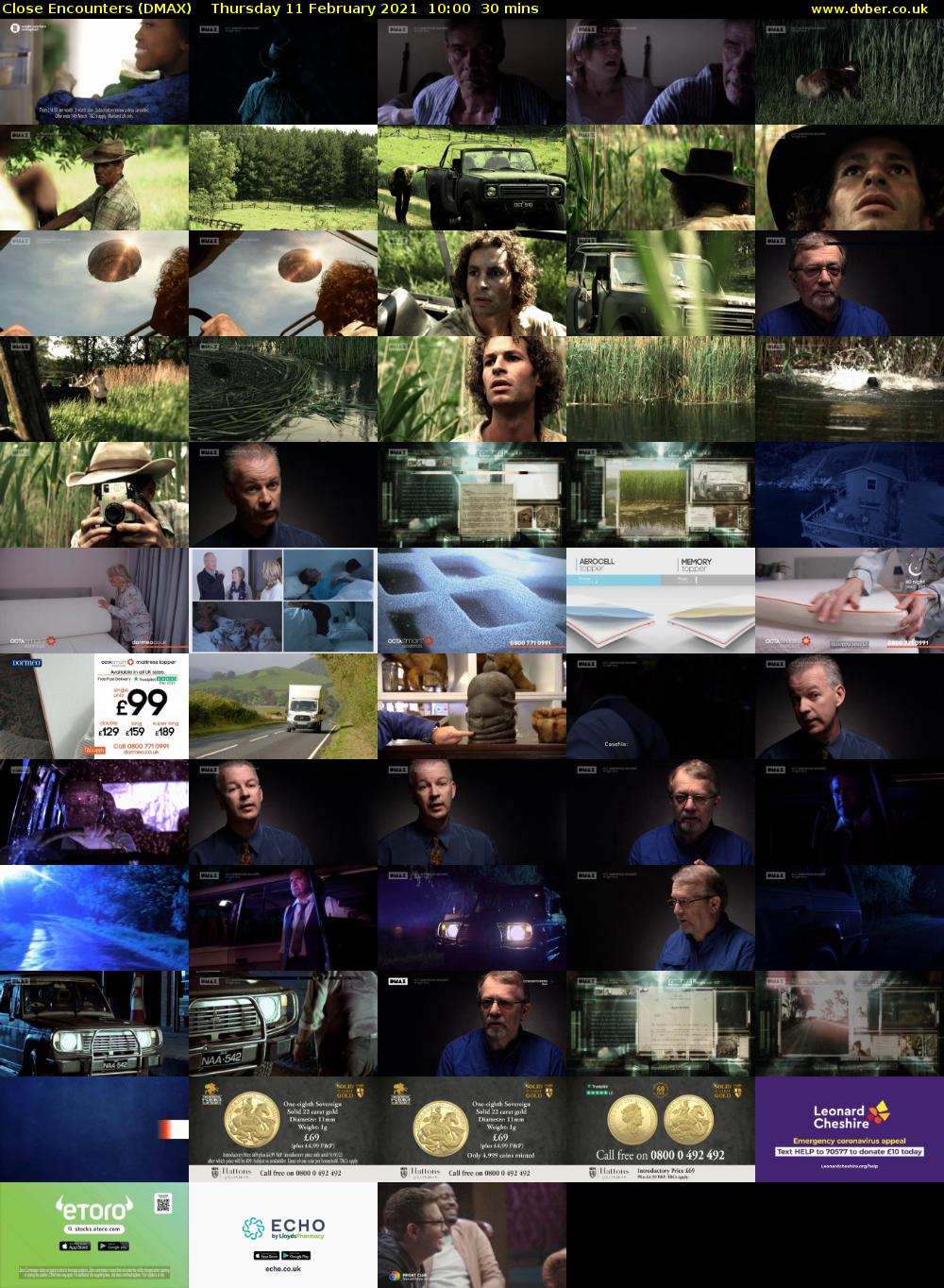 Close Encounters (DMAX) Thursday 11 February 2021 10:00 - 10:30