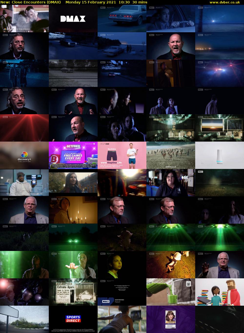 Close Encounters (DMAX) Monday 15 February 2021 10:30 - 11:00