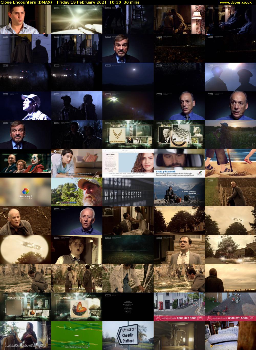 Close Encounters (DMAX) Friday 19 February 2021 10:30 - 11:00