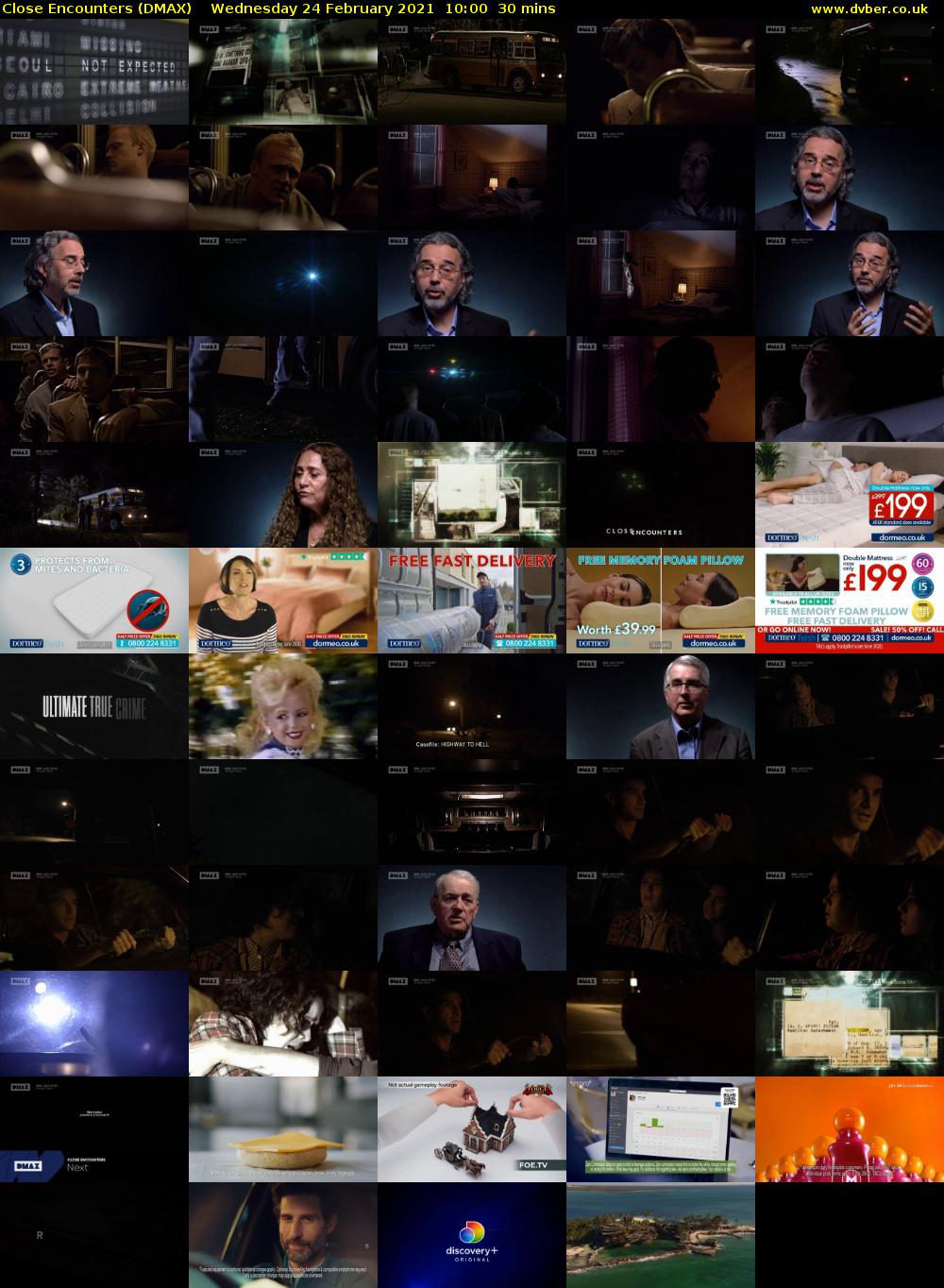 Close Encounters (DMAX) Wednesday 24 February 2021 10:00 - 10:30