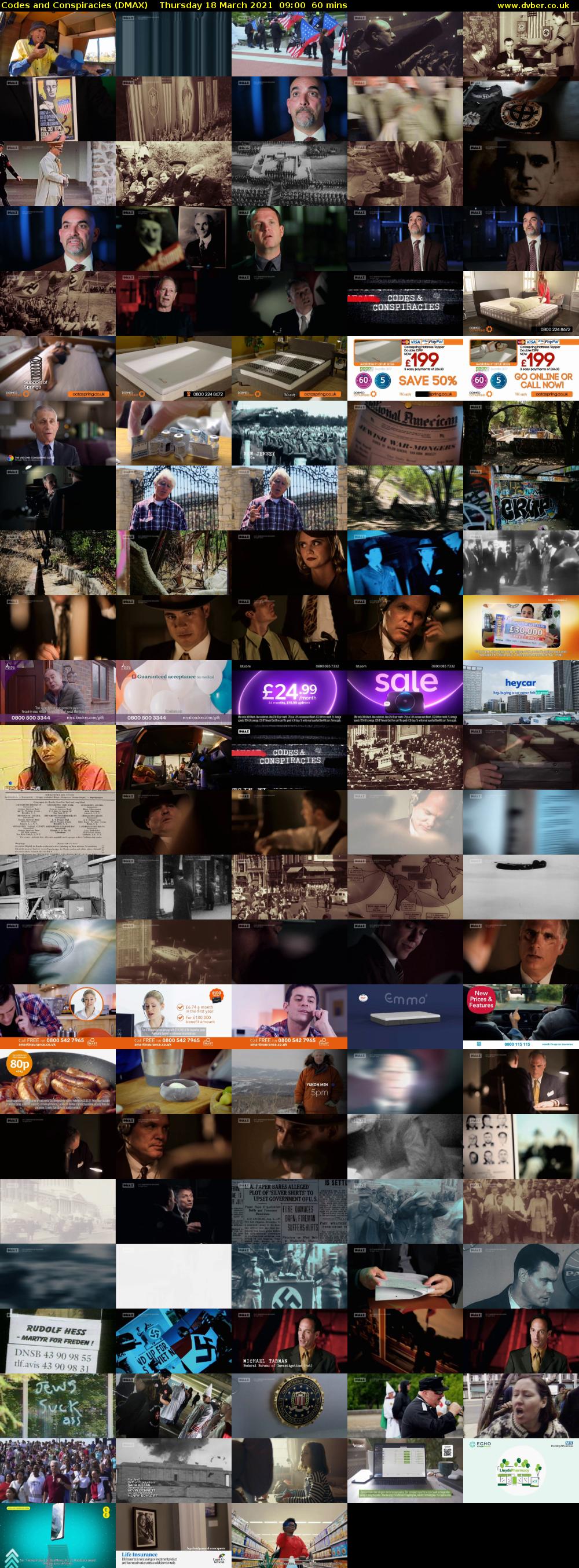 Codes and Conspiracies (DMAX) Thursday 18 March 2021 09:00 - 10:00