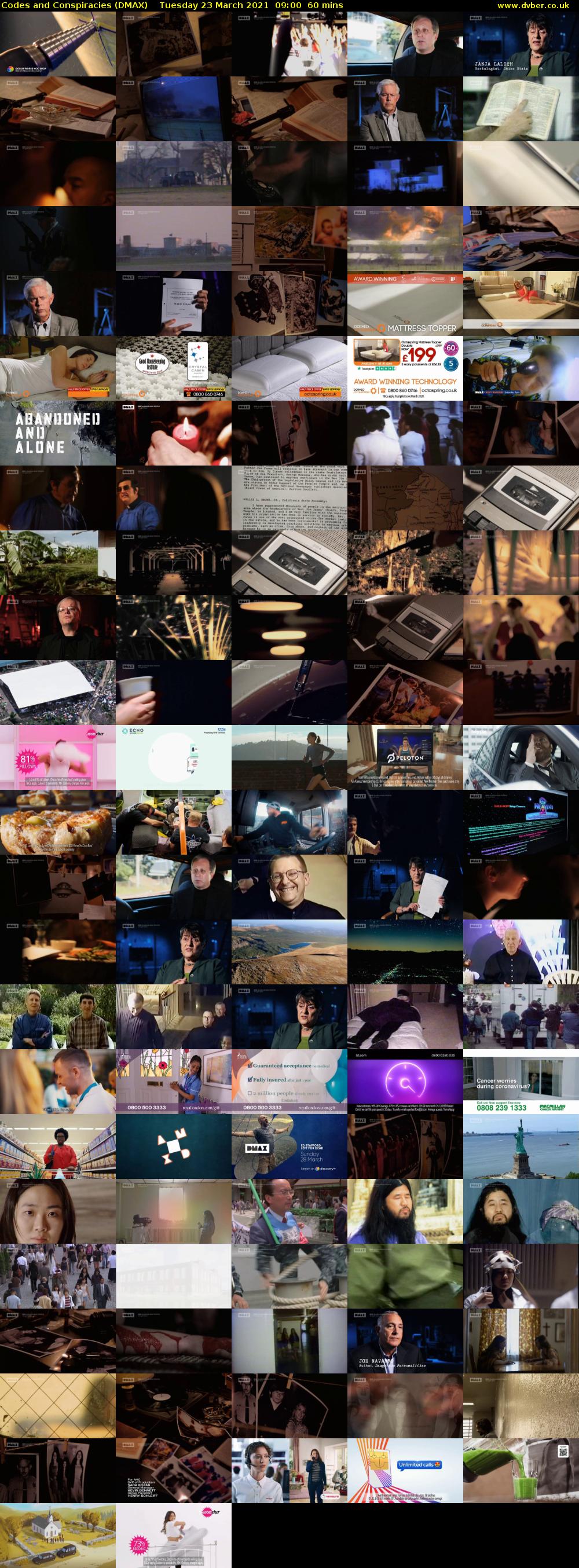 Codes and Conspiracies (DMAX) Tuesday 23 March 2021 09:00 - 10:00