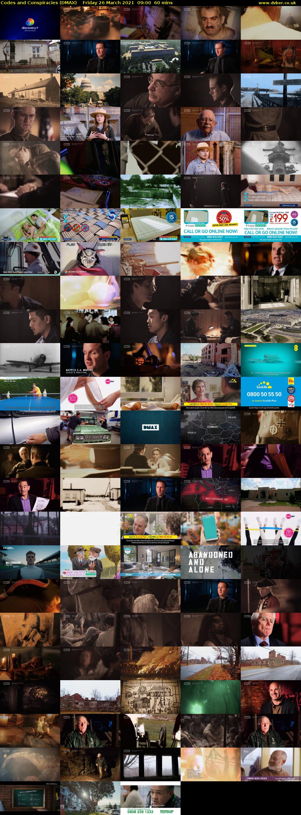 Codes and Conspiracies (DMAX) Friday 26 March 2021 09:00 - 10:00