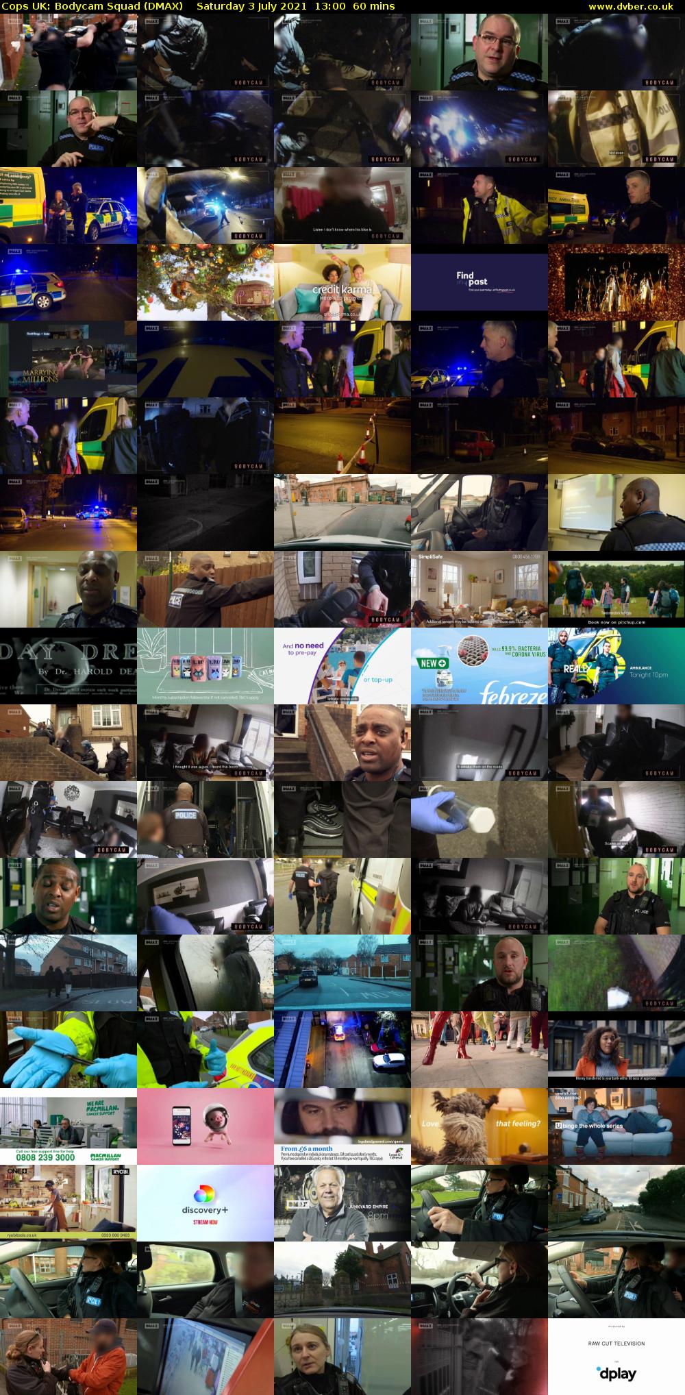 Cops UK: Bodycam Squad (DMAX) Saturday 3 July 2021 13:00 - 14:00