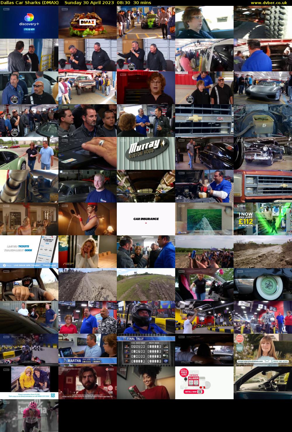 Dallas Car Sharks (DMAX) Sunday 30 April 2023 08:30 - 09:00