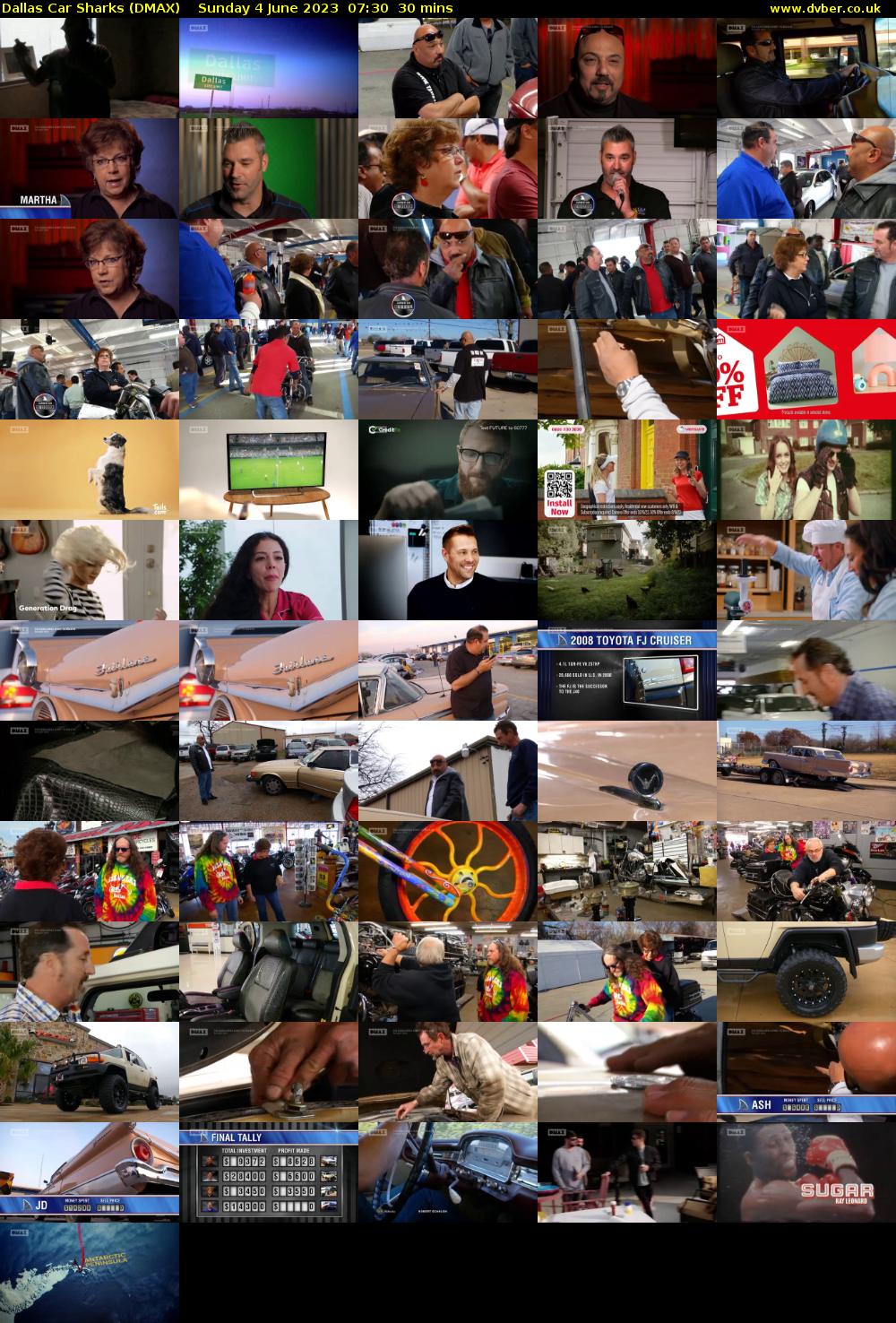 Dallas Car Sharks (DMAX) Sunday 4 June 2023 07:30 - 08:00