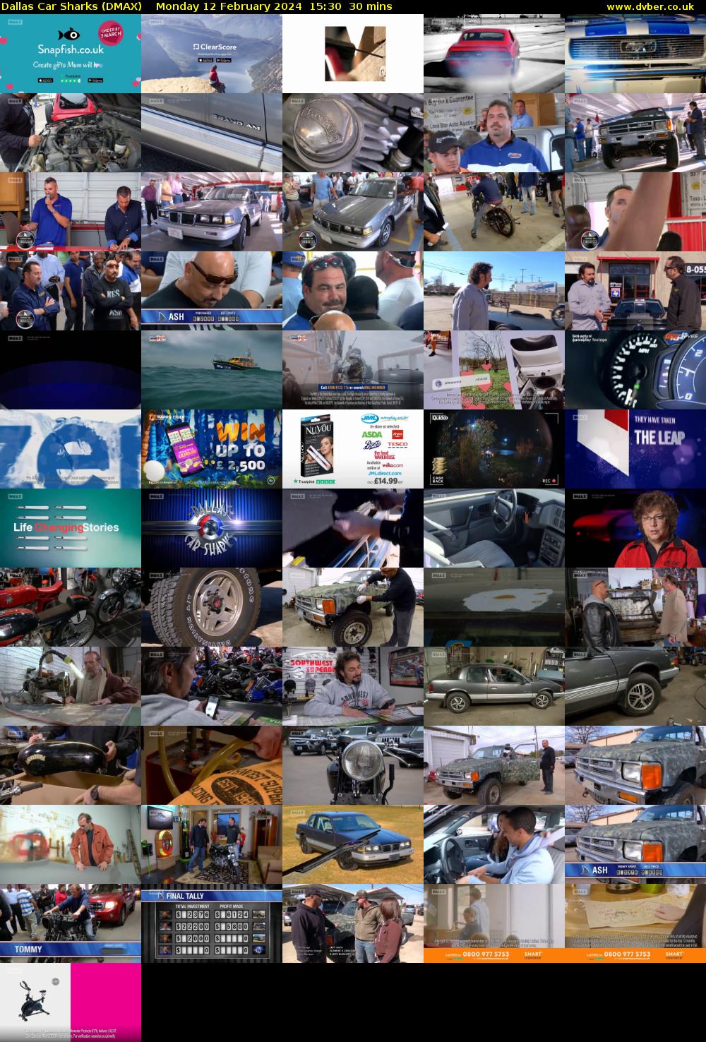 Dallas Car Sharks (DMAX) Monday 12 February 2024 15:30 - 16:00